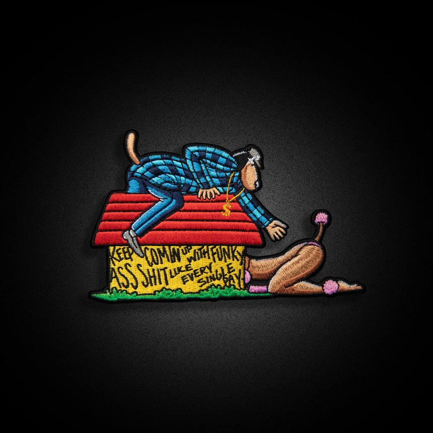 Embroirdered Patch of Snoop Doggs album cover from doggystyle