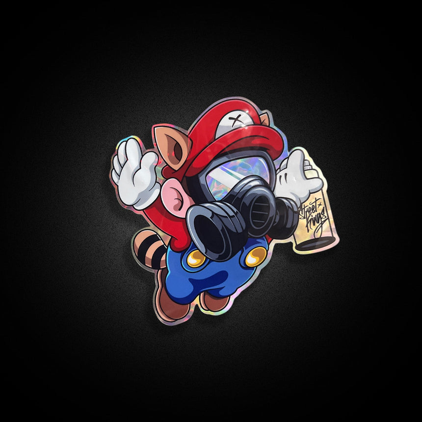 Street King Mario Sticker - theproperpatch