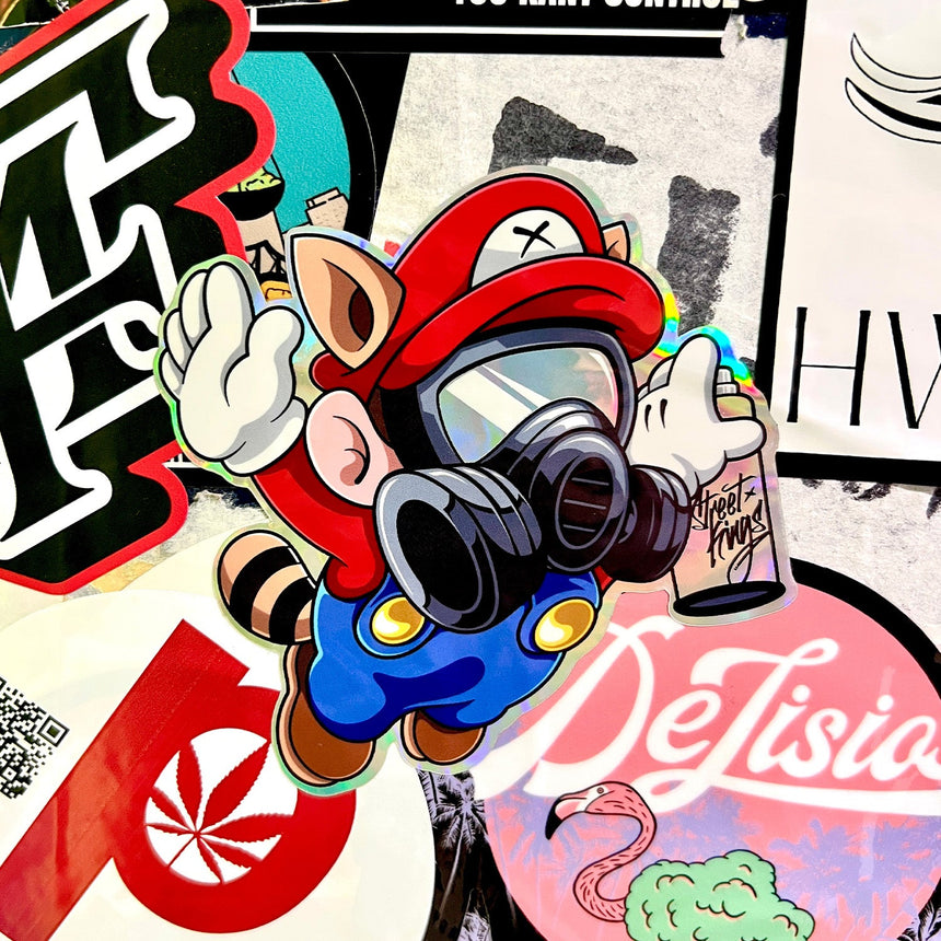 Street King Mario Sticker - theproperpatch