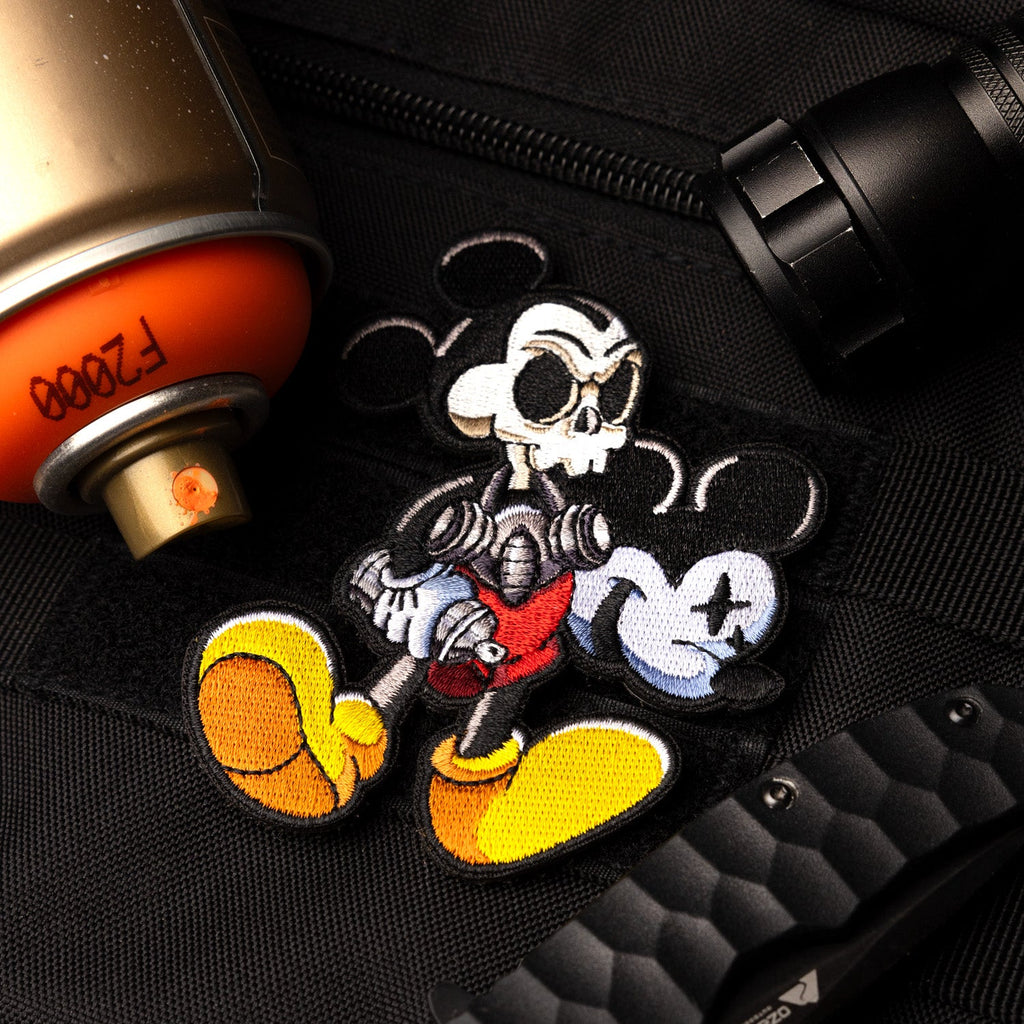 Street King Mickey Skully Threaded Patch – theproperpatch