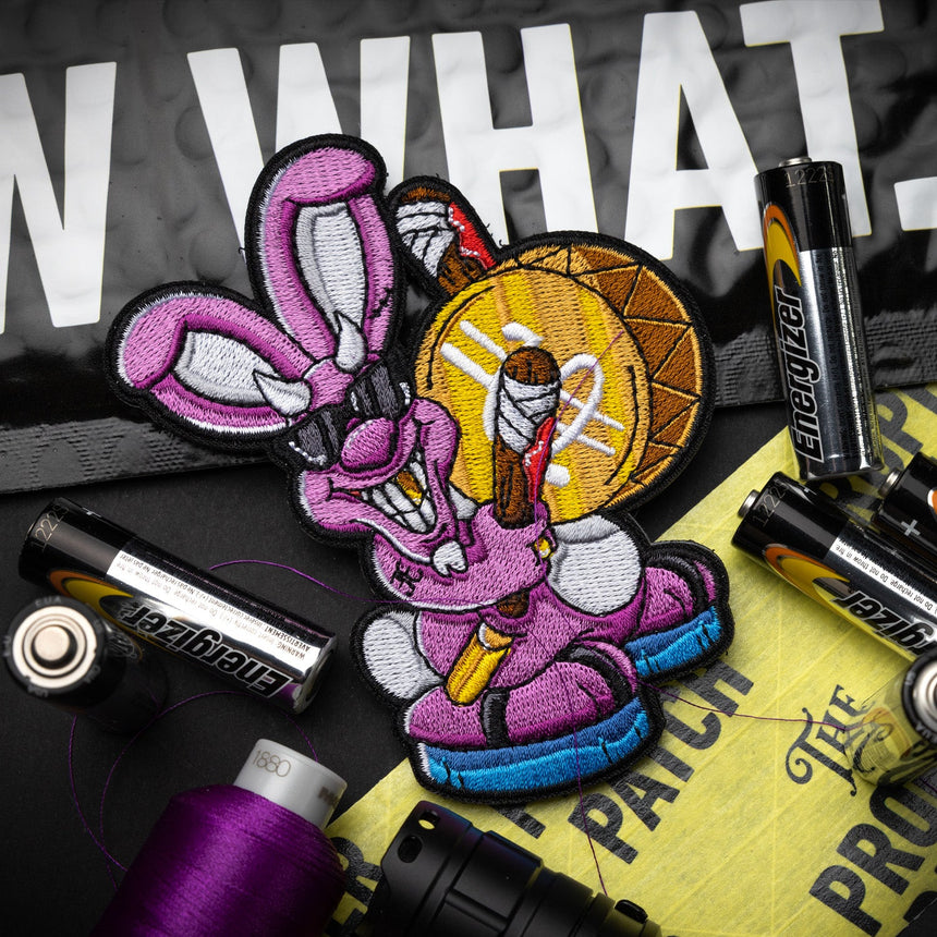 The Bunny Evil Empire Threaded Velcro Patch - theproperpatch