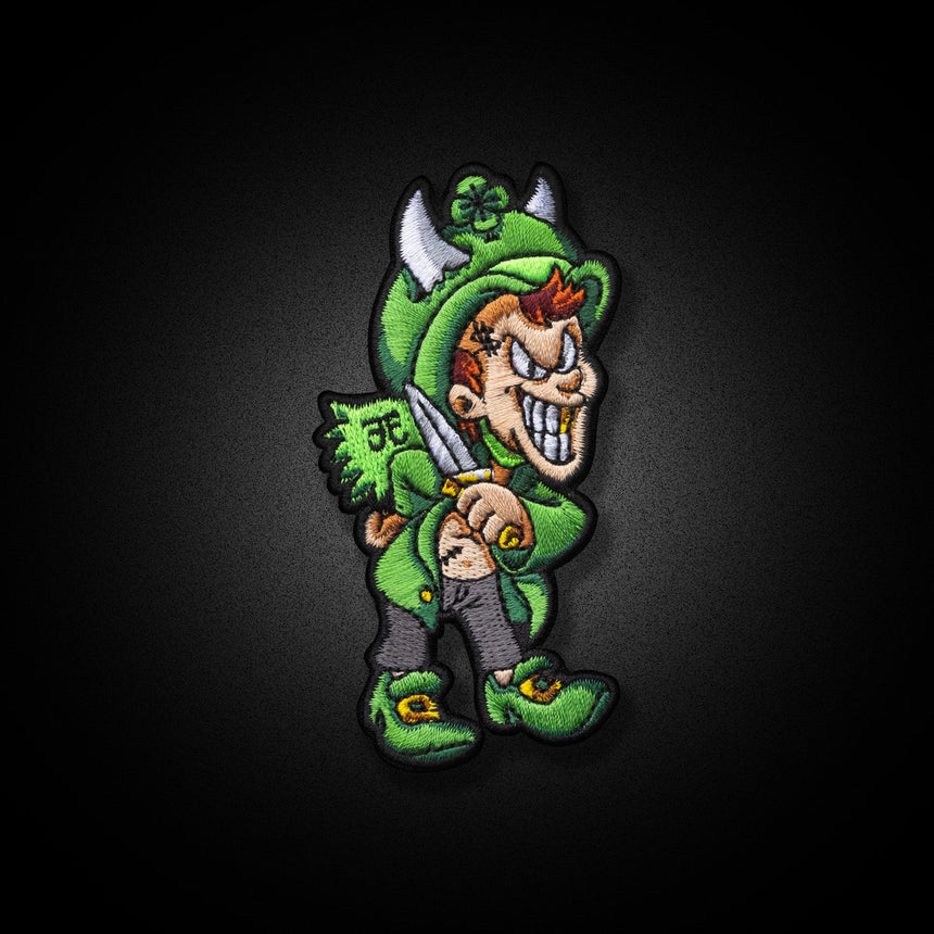 Embroidered Evil Lucky Charms Leprechaun "The Leprechaun" 9 of 12 veclro Morale Patch designed by The Proper Patch part of the Evil Empire Collection
