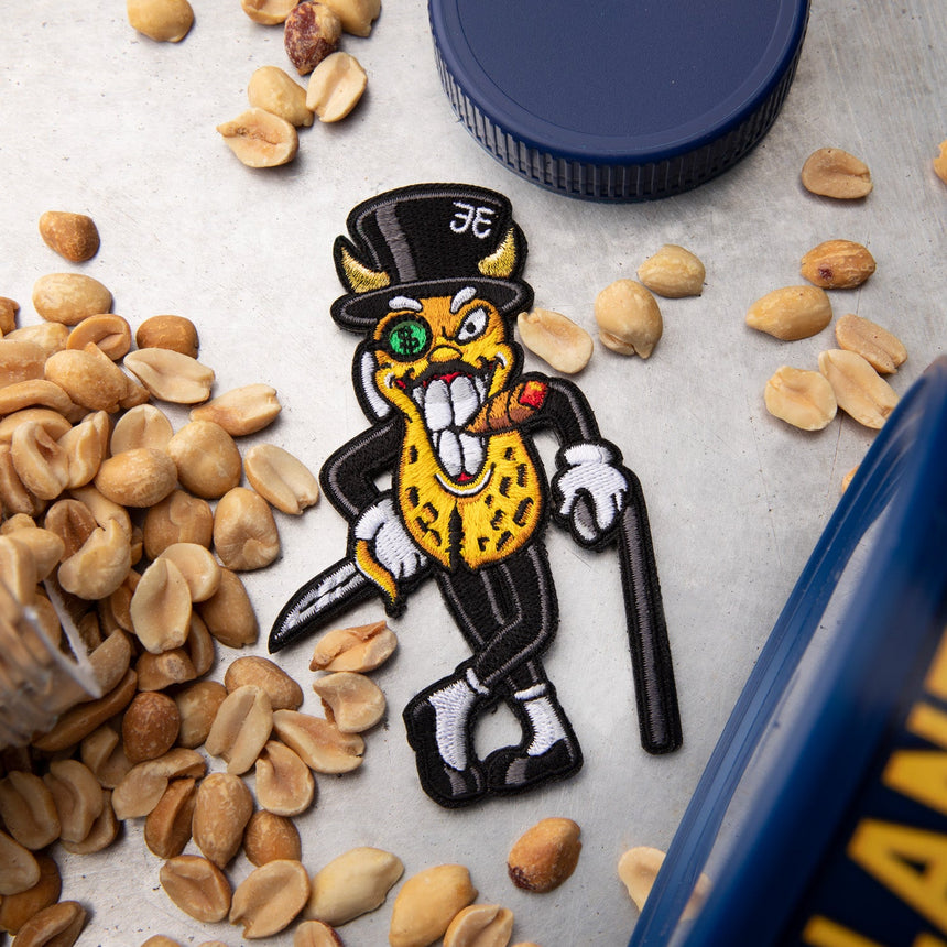 Embroidered Evil Planters Peanut veclro Morale Patch designed by The Proper Patch part of the Evil Empire Collection