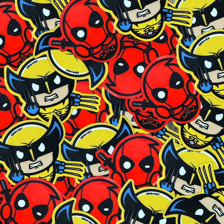 Wolverine & Deadpool Cronie Sticker Pack - theproperpatch