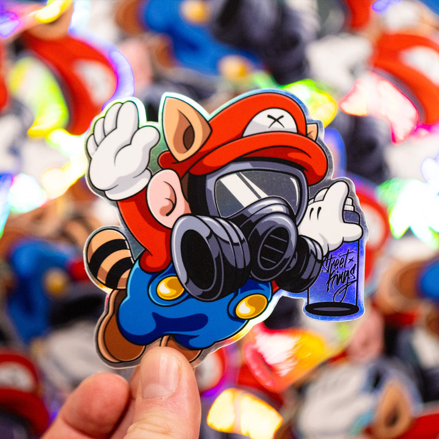 Street King Mario Sticker - theproperpatch