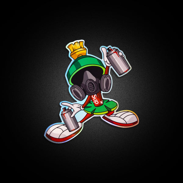 え*ん様 green line スティーブ・マーカス street-king-martian-sticker-
